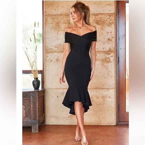 mermaid black dress Zapakasa Women Black Sweetheart Ruffled Formal Dress Ruched Strapless  Mermaid Evening Dress